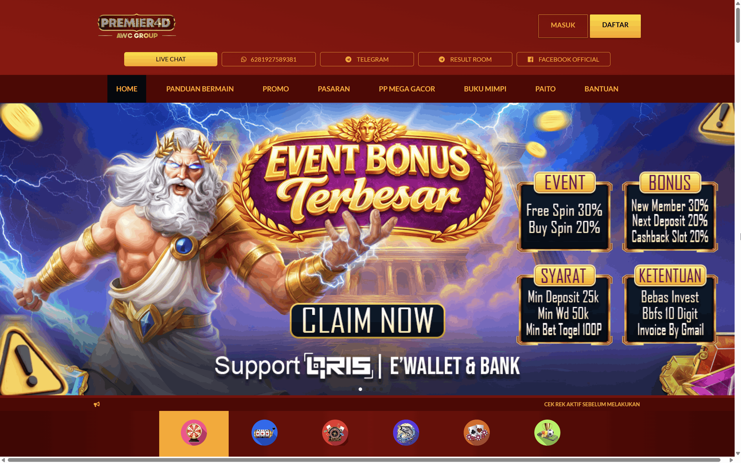 Script Web Slot AWC Pro - Casino Online Multi Template